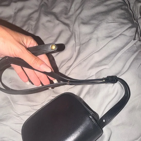 Celine Black Leather Crossbody with Gold Triomphe Hardware - Picture 5 of 12